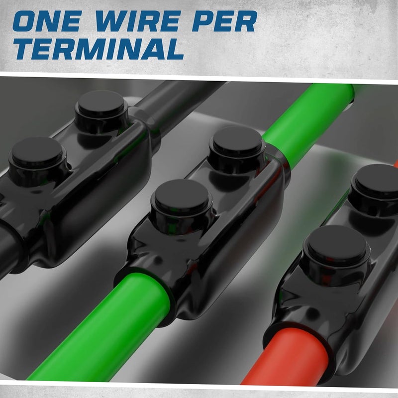 OHLECTRIC Insulated Wire Connector Inline Black Splice for 250-6 Wire Range Lugs with 5/16 Hex Screw, Pre-Filled with Oxide Inhibitor - Wire Connectors, Electrical Connectors, Wire Tap (4) - Image 5